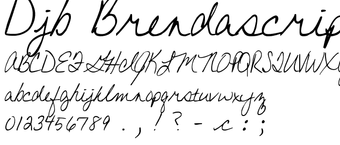DJB BRENDAscript font